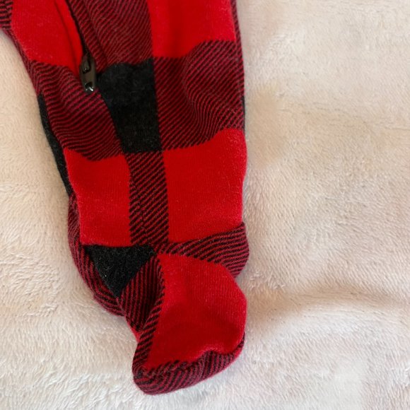 Old Navy Baby Comfy Plaid Sleeper 0 - 3 Months - Picture 4 of 5